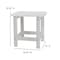 Flash Furniture 2 Modern White Adirondack Rockers & Side Table JJ-C14709-2-T14001-WH-GG - alternate 5